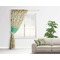 Dinosaurs Sheer Curtain With Window and Rod - in Room Matching Pillow