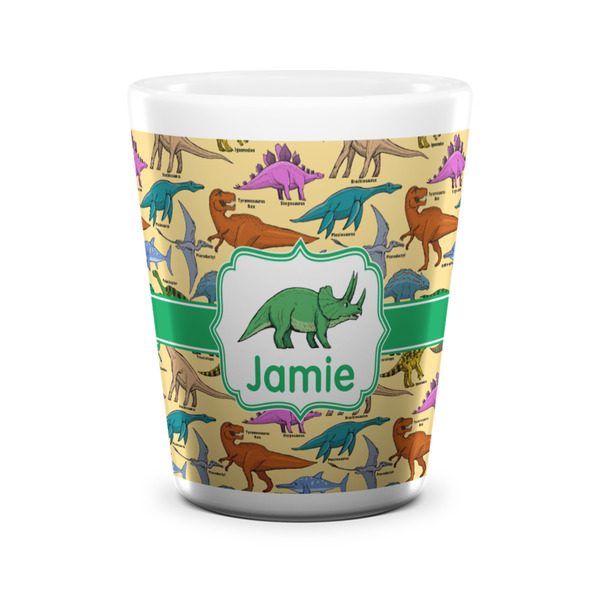 Dinosaurs Shot Glass - White - FRONT
