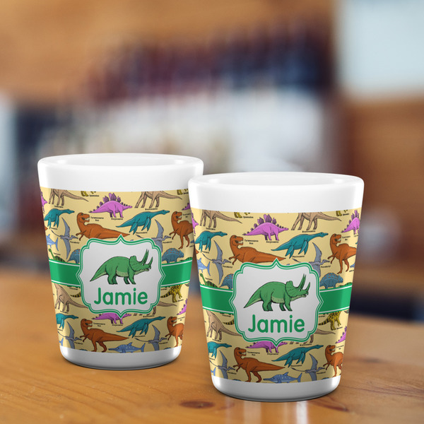 Dinosaurs Shot Glass - White - LIFESTYLE