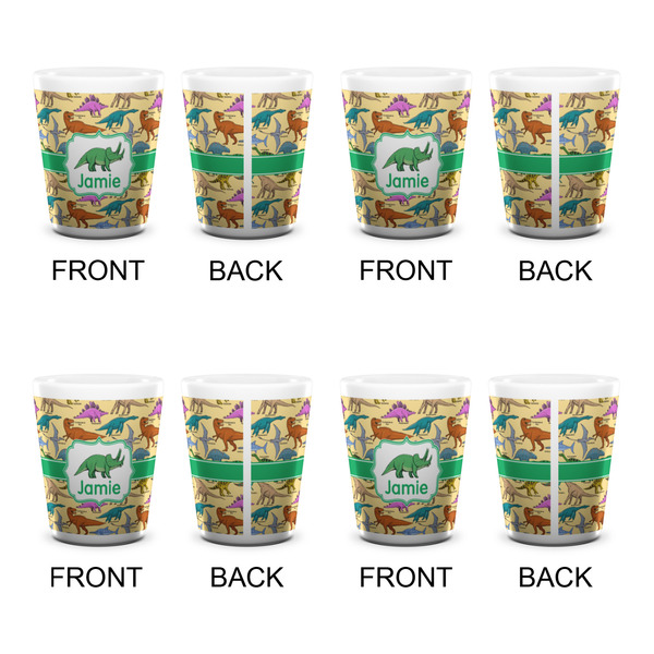 Dinosaurs Shot Glass - White - Set of 4 - APPROVAL