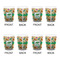 Dinosaurs Shot Glass - White - Set of 4 - APPROVAL