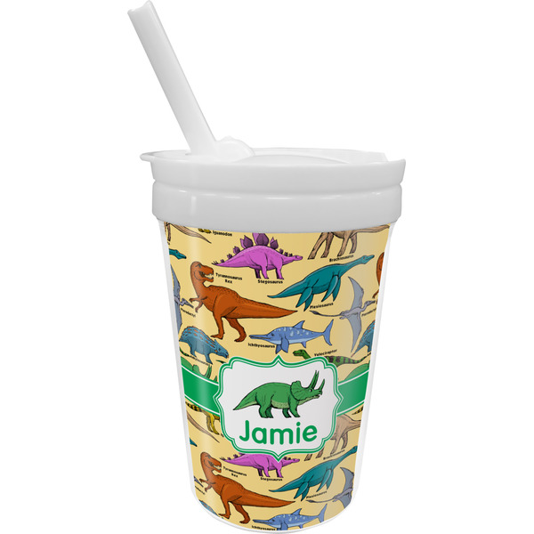 Custom Dinosaurs Sippy Cup with Straw (Personalized)