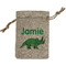 Dinosaurs Small Burlap Gift Bag - Front