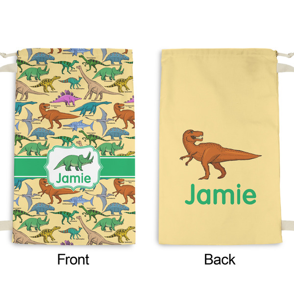 Dinosaurs Small Laundry Bag - Front & Back View