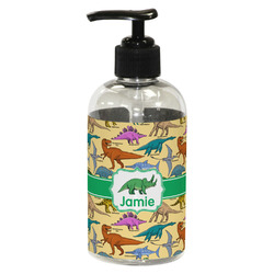 Dinosaurs Plastic Soap / Lotion Dispenser (8 oz - Small - Black) (Personalized)