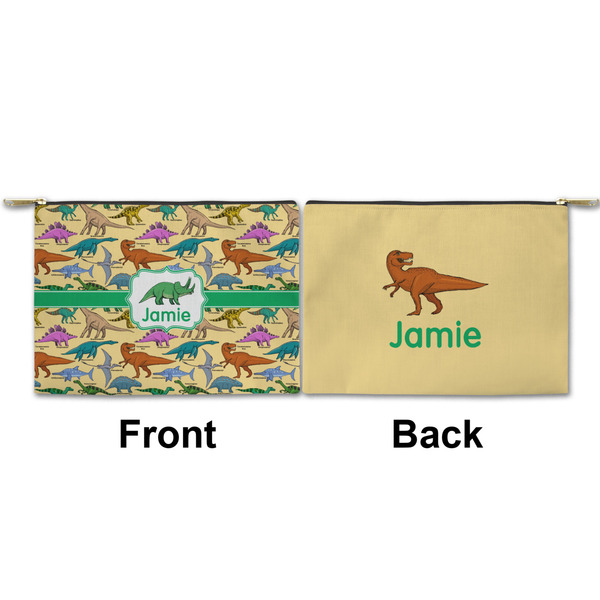 Dinosaurs Small Zipper Pouch Approval (Front and Back)