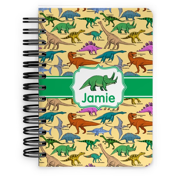 Custom Dinosaurs Spiral Notebook - 5x7 w/ Name or Text