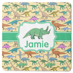 Dinosaurs Square Rubber Backed Coaster (Personalized)