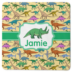 Dinosaurs Square Rubber Backed Coaster (Personalized)