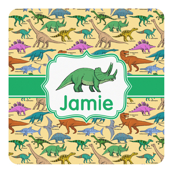 Custom Dinosaurs Square Decal (Personalized)