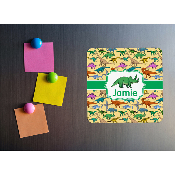 Dinosaurs Square Fridge Magnet - LIFESTYLE