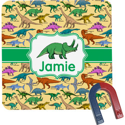Dinosaurs Square Fridge Magnet (Personalized)