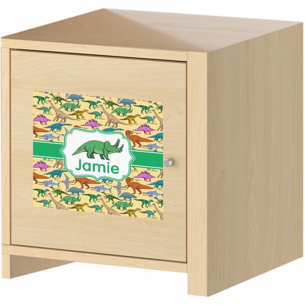 Dinosaurs Square Wall Decal on Wooden Cabinet