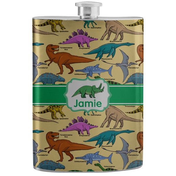 Custom Dinosaurs Stainless Steel Flask (Personalized)