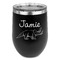 Dinosaurs Stemless Stainless Steel Wine Tumbler - Black - Double Sided (Personalized)