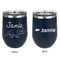 Dinosaurs Stainless Wine Tumblers - Navy - Double Sided - Approval