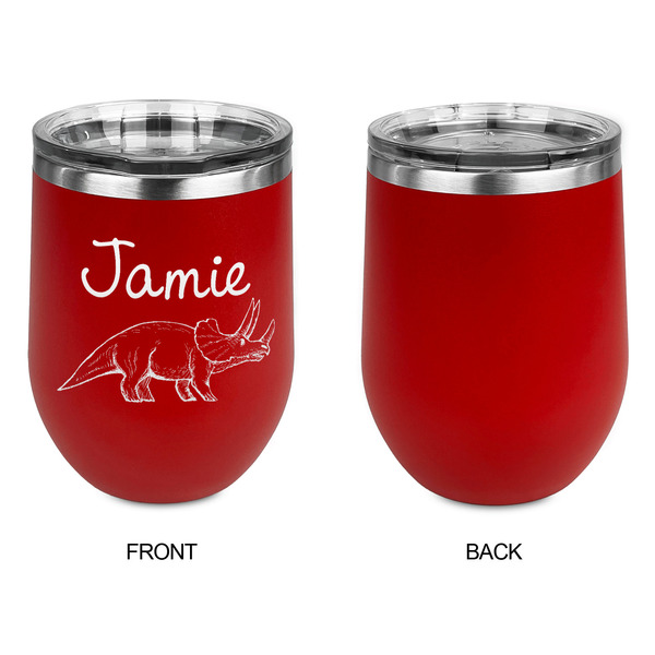 Dinosaurs Stainless Wine Tumblers - Red - Single Sided - Approval