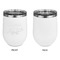 Dinosaurs Stainless Wine Tumblers - White - Single Sided - Approval