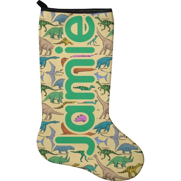 Custom Dinosaurs Holiday Stocking - Single-Sided - Neoprene (Personalized)