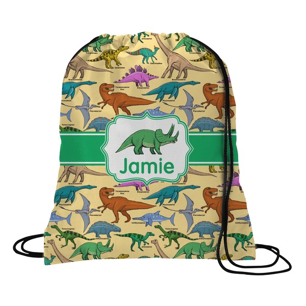 Custom Dinosaurs Drawstring Backpack - Large (Personalized)
