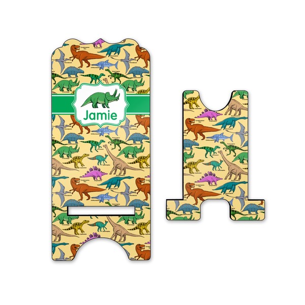 Dinosaurs Stylized Phone Stand - Front & Back - Small