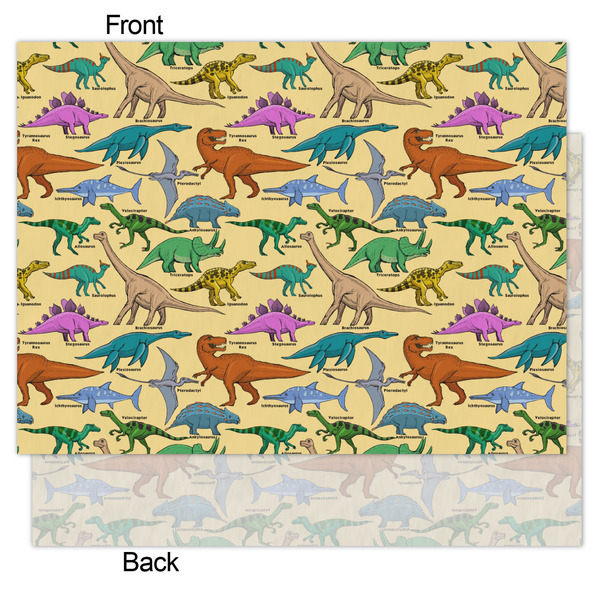 Dinosaurs Tissue Paper - Lightweight - Medium - Front & Back