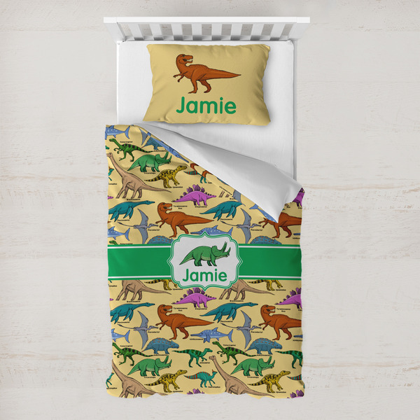 Custom Dinosaurs Toddler Bedding w/ Name or Text
