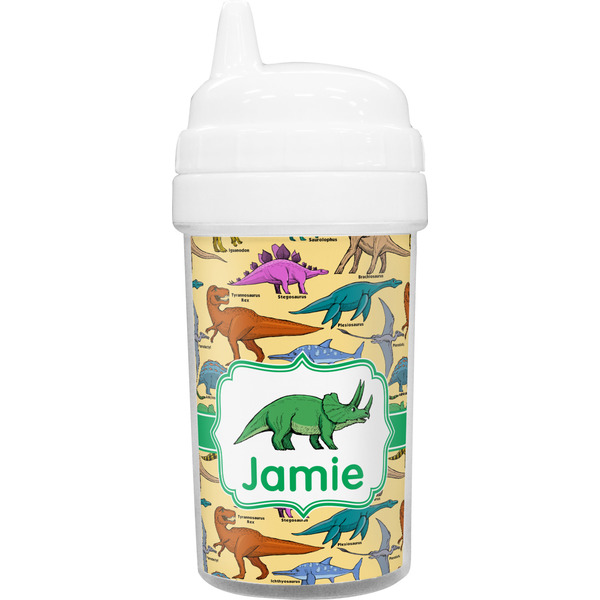 Custom Dinosaurs Toddler Sippy Cup (Personalized)