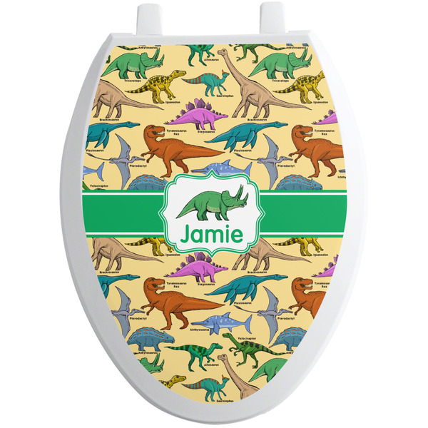 Dinosaurs Toilet Seat Decal (Personalized)