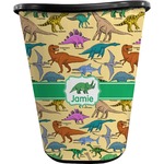 Dinosaurs Waste Basket - Single Sided (Black) (Personalized)