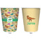 Dinosaurs Trash Can White - Front and Back - Apvl