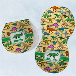 Dinosaurs Burp Pads - Velour - Set of 2 w/ Name or Text
