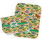 Dinosaurs Two Rectangle Burp Cloths - Open & Folded