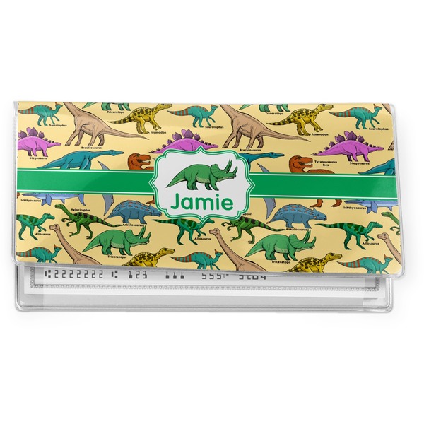 Custom Dinosaurs Vinyl Checkbook Cover (Personalized)