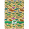 Dinosaurs Waffle Weave Towel - Full Color Print - Approval Image