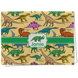 Dinosaurs Kitchen Towel - Waffle Weave - Full Color Print (Personalized)