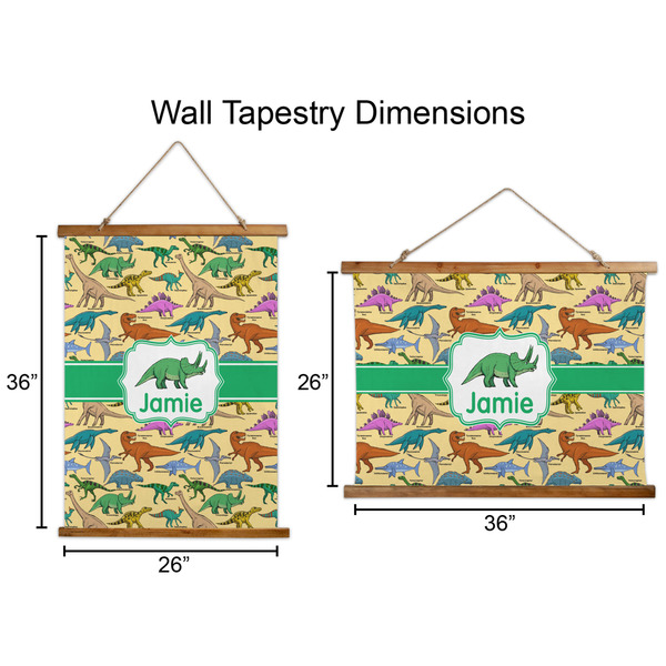 Dinosaurs Wall Hanging Tapestries - Parent/Sizing