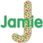 Dinosaurs Name & Initial Decal - Up to 12"x12" (Personalized)