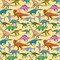 Dinosaurs Wallpaper & Surface Covering (Peel & Stick 24"x 24" Sample)
