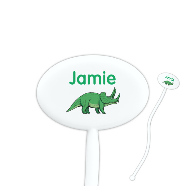 Custom Dinosaurs Oval Plastic Stir Sticks (Personalized)