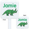 Dinosaurs White Plastic Stir Stick - Double Sided - Approval