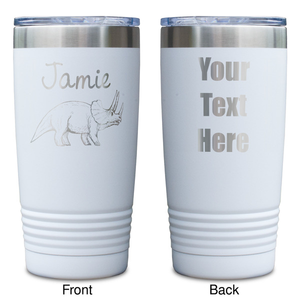 Dinosaurs White Polar Camel Tumbler - 20oz - Double Sided - Approval