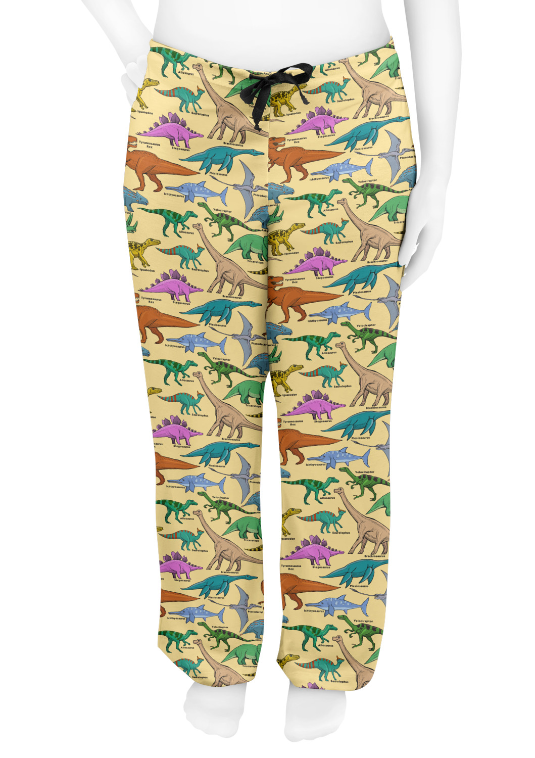 Custom Dinosaurs Womens Pajama Pants - L | YouCustomizeIt