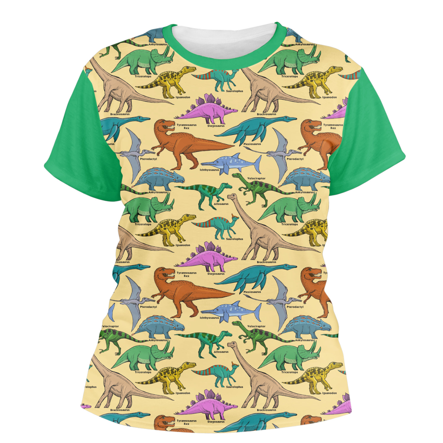 Custom Dinosaurs Women's Crew T-Shirt | YouCustomizeIt