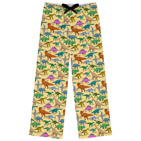 Custom Dinosaurs Womens Pajama Pants - L