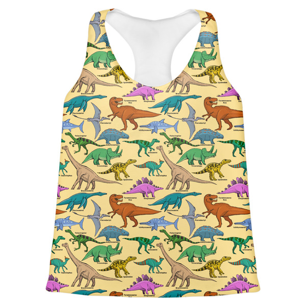 Custom Dinosaurs Womens Racerback Tank Top - 2X Large