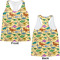Dinosaurs Womens Racerback Tank Tops - Medium - Front and Back