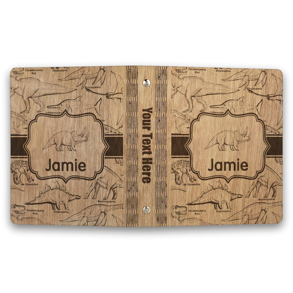 Dinosaurs Wood 3-Ring Binders - 1" Half-Letter - Approval