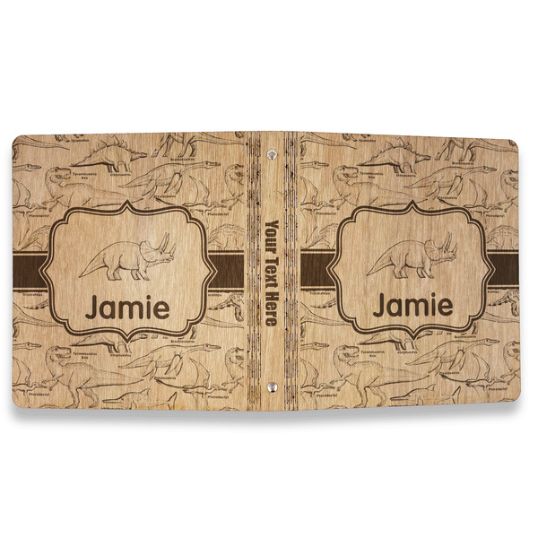 Dinosaurs Wood 3-Ring Binders - 1" Letter - Approval