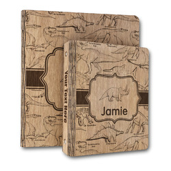 Dinosaurs Wood 3-Ring Binder (Personalized)